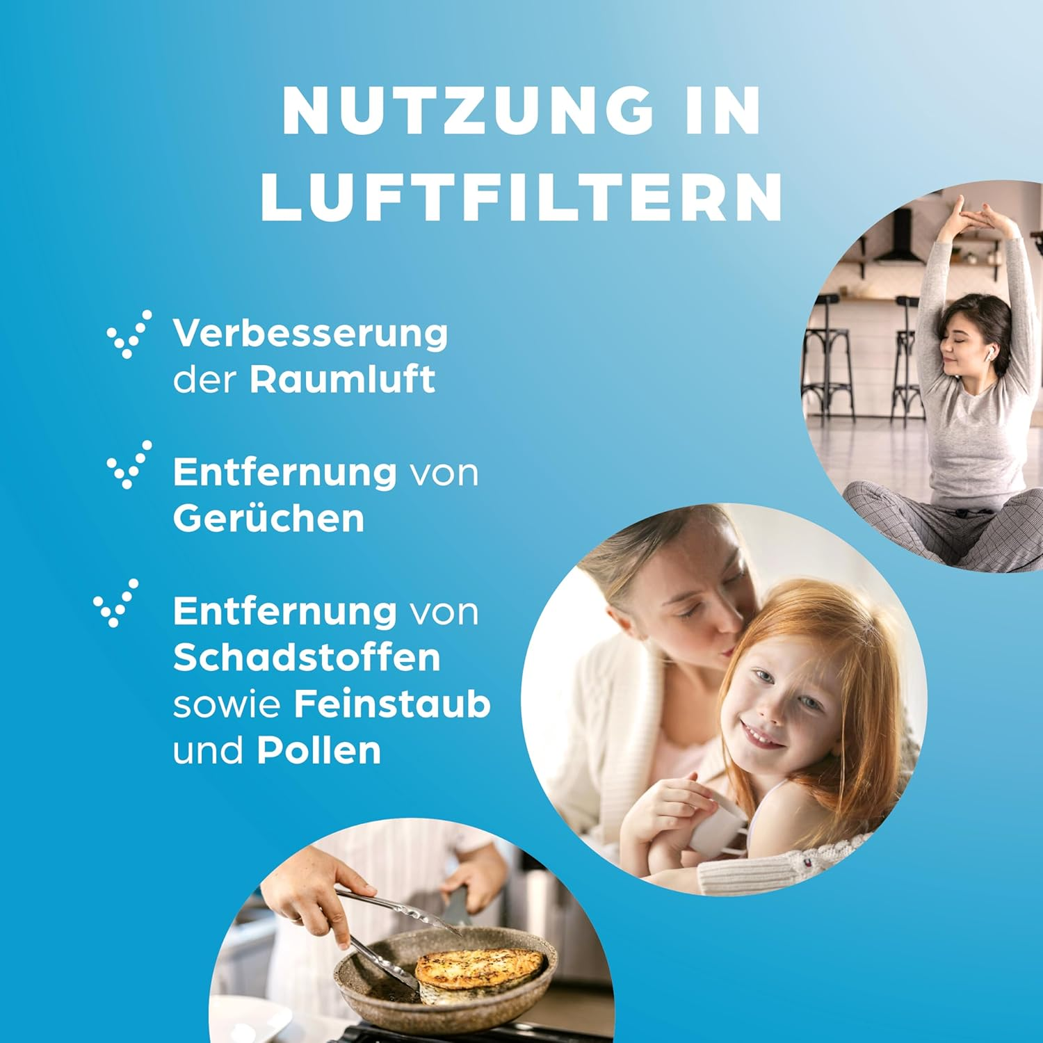 ADNOL&reg; Activated Carbon Pellets 3 Litres Made of Coconut Shells for Air Purification and Gas Cleaning E.G. for Cooker Hoods, CTC60, Diameter 4 Mm, Energy Class A, Can Be Used as Carbon Filter image number 5