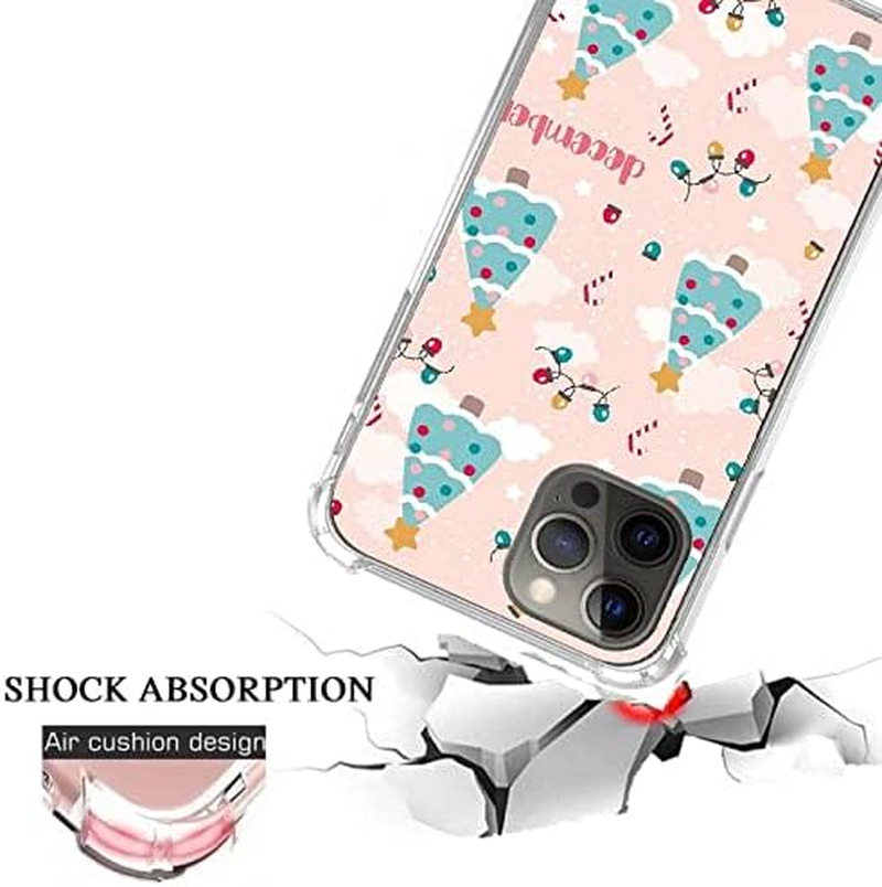 Christmas Tree Lights Pattern Case Compatible with Iphone 12/12 Pro, Cute December Christmas Tree Lights Pattern Slim Shockproof TPU Bumper Protective Cover Case for Iphone 12/12 Pro - Horse And Sunflowers image number 3