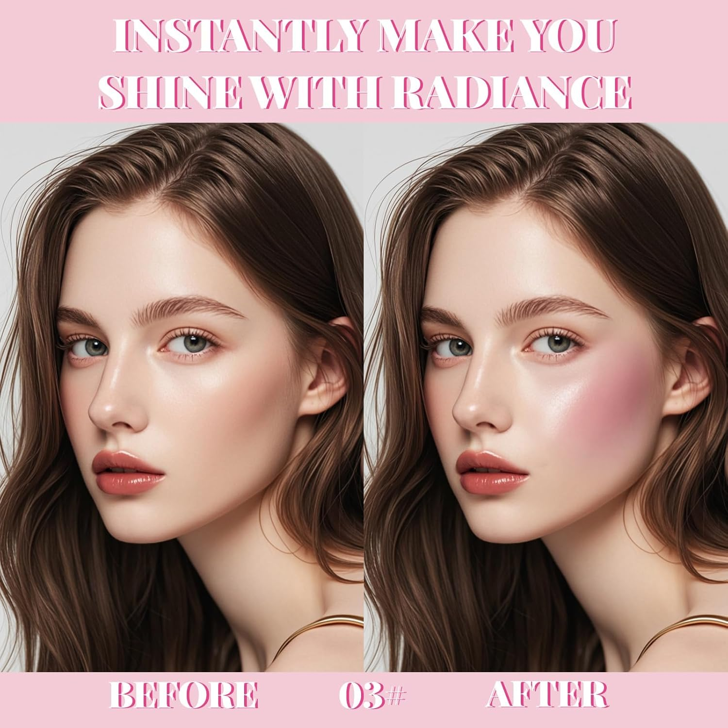 DAGEDA Jelly Blush Stick, High Pigmented Blush for Cheek with Nature Transparent Finish Blush Makeup, Buildable Long Lasting Moisturising Lip & Cheek Tint Blush - #03 - 01 image number 5