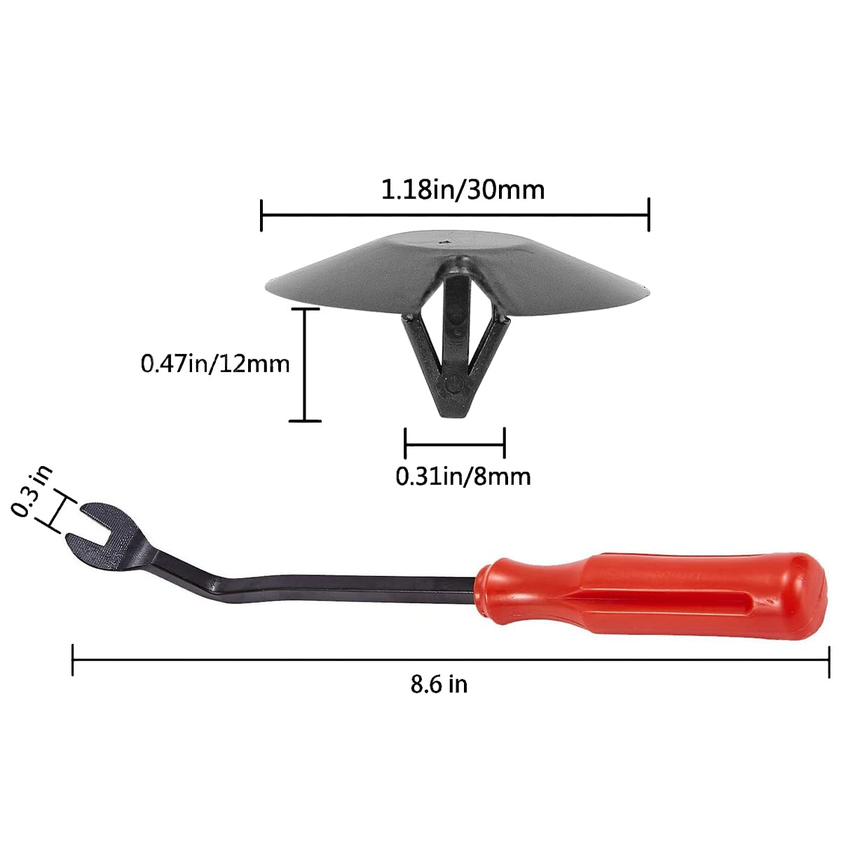 40Pcs NUZAMAS Hood Insulated Fixing Clips Hood Insulation Retainer Clips Rivets with Fastener Remover for Compatible with Jeep Chrysler Dodge Ram Replace OEM 4878883AA LH LHS Nylon Clip