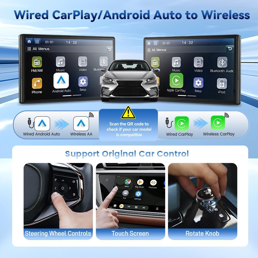 Carlinkit Mini Ultra3, Wireless Carplay Adapter, Wired to Wireless Car Android Auto Adapter, Dual-Band Wifi, Fast Connect, 2 in 1 CP AA Dongle, for Wired Carplay&Android Auto Cars image number 3