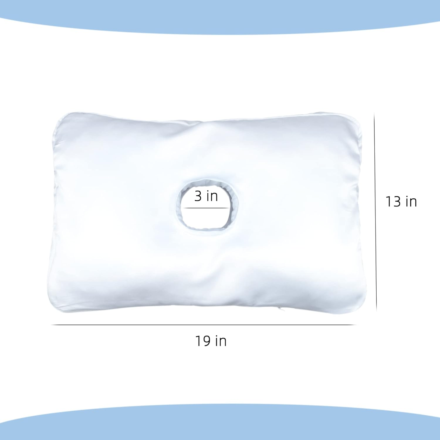 Pinklilycare Pillow with a Hole for CNH and Ear Pain Ear Inflammation Pressure Sores Side Sleeping Pillow Ear Guard Pillow image number 4