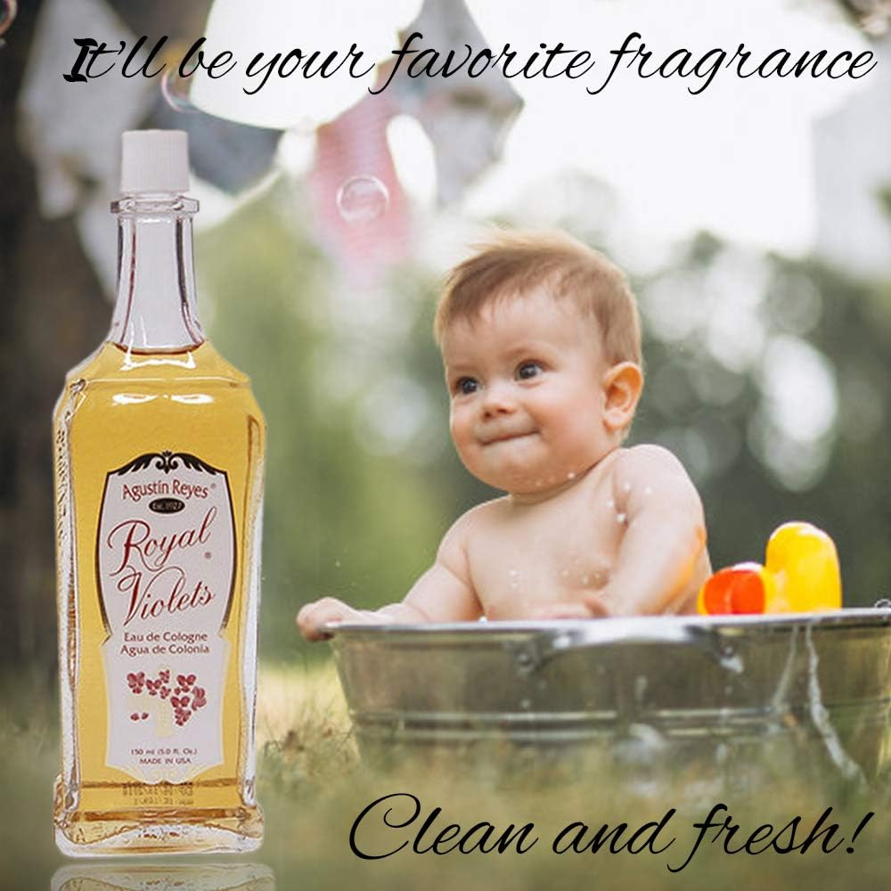 Royal Violets by Agustin Reyes 150Ml Agua De Colonia Eau De Cologne Glass Bottle image number 1