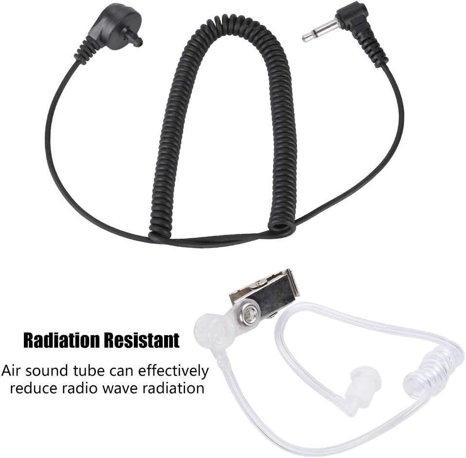 Eacam Air Duct Walkie-Talkie Earphone Earbuds for Radio Speakers, anti Noise, Radiation Resistant. Ideal for Atvs, Skis, Race Games, Security, Surveillance. Transparent, Easy Hidden, image number 4
