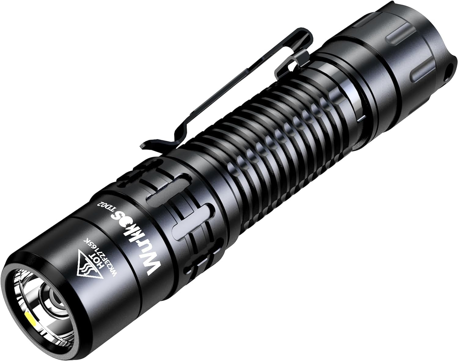 Wurkkos TD02 Led Torch, Ultra Bright Pocket Flashlights Rechargeable,High Lumens Tactical Flashlight EDC Torch with Type C Charging Port Tail Switch for Outdoor and Indoor Activities(Black)