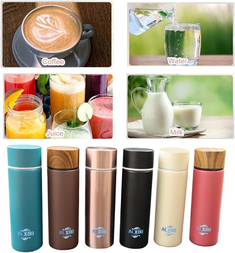 150Ml Insulated Cup,Small Water Bottle- Keeps Cold for 8 Hours, Hot for 6 Hours, Perfect for Purse or Kids Lunch Bag (Pink) - Blue image number 3