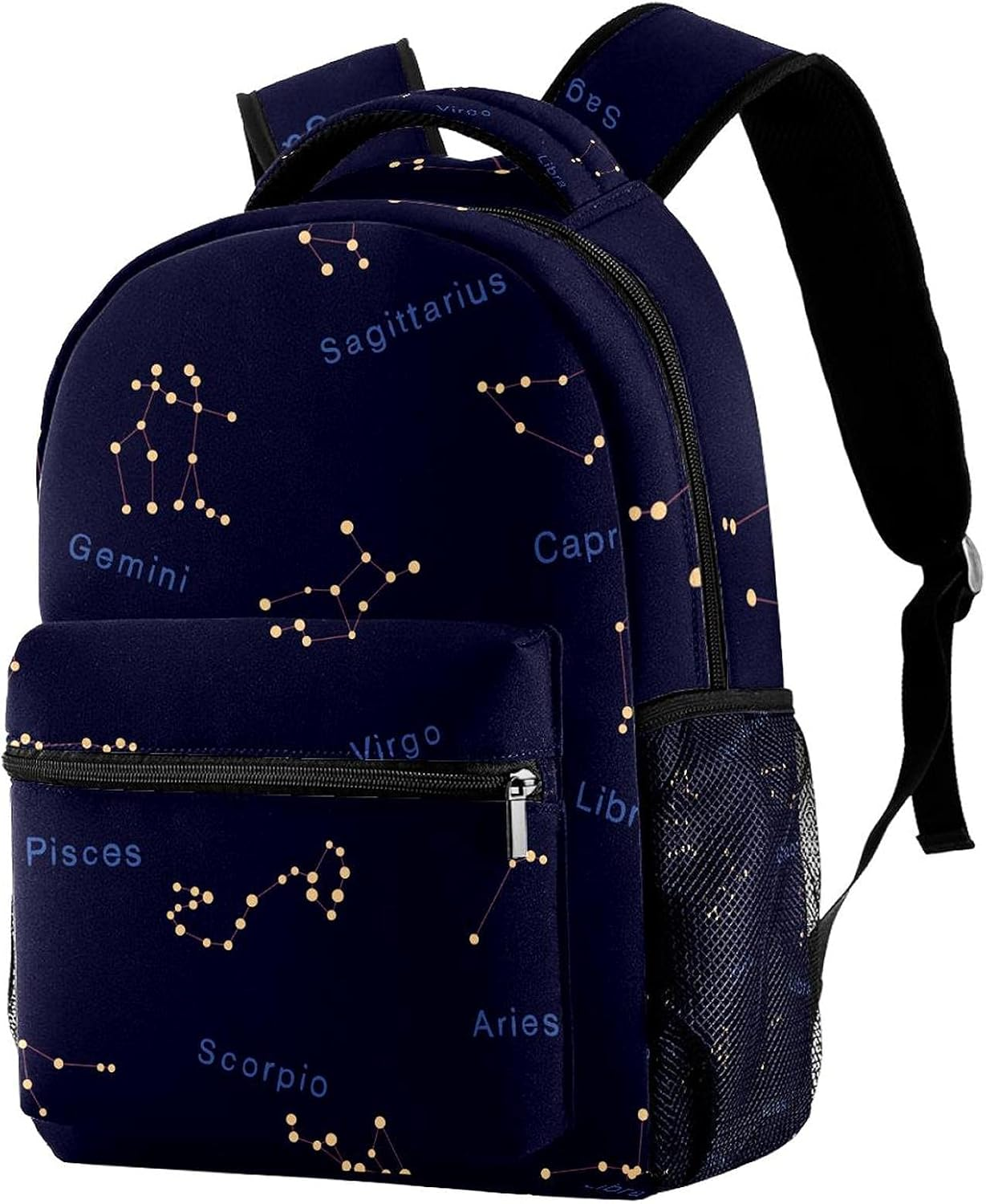 Zodiac Constellations Star Space Pattern Backpack Students Shoulder Bags Travel Bag College School Tote Backpacks image number 3