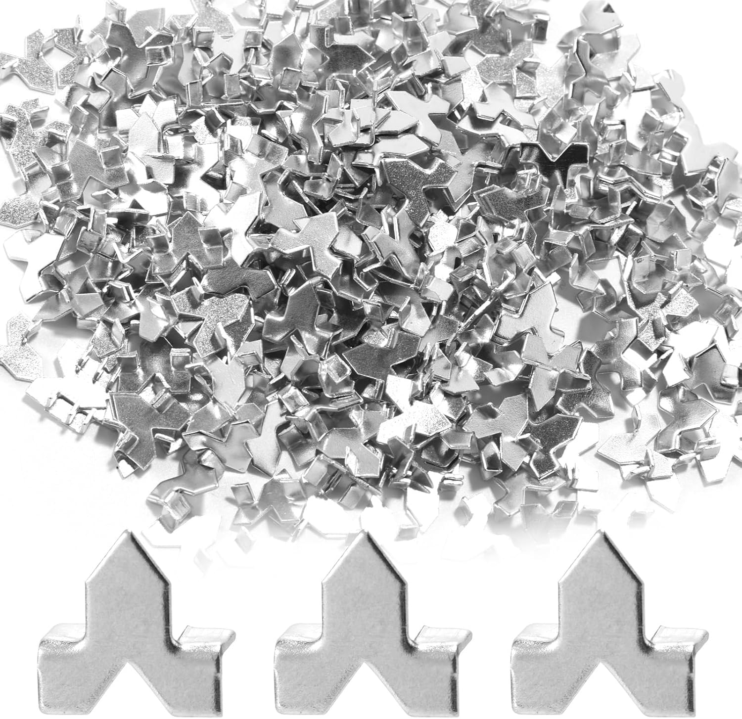 BOXOB 300Pcs Glazing Points, Premium Zinc Finish Glazier Push Points for Picture Framing Glass Installation Window Glazing Cross Stitch Picture Framing Tools and Supplies(Silver) image number 3