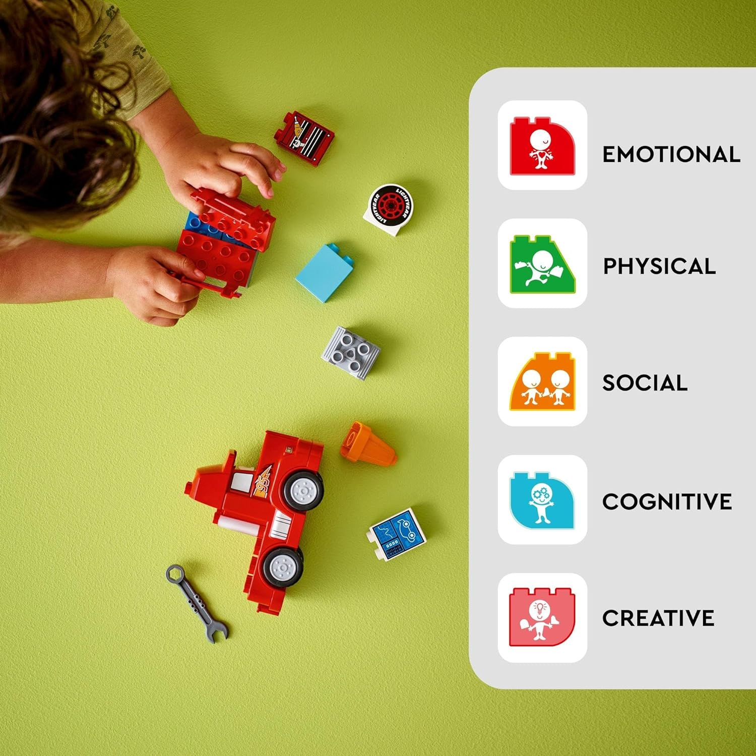 LEGO DUPLO Disney and Pixar&rsquo;S Cars Mack at the Race Set, Truck Building Toy for 2+ Year Old Toddlers, Boys and Girls, Buildable Kids Toy, Red Car, an Outdoor Adventure Birthday Treat Idea 10417 image number 1