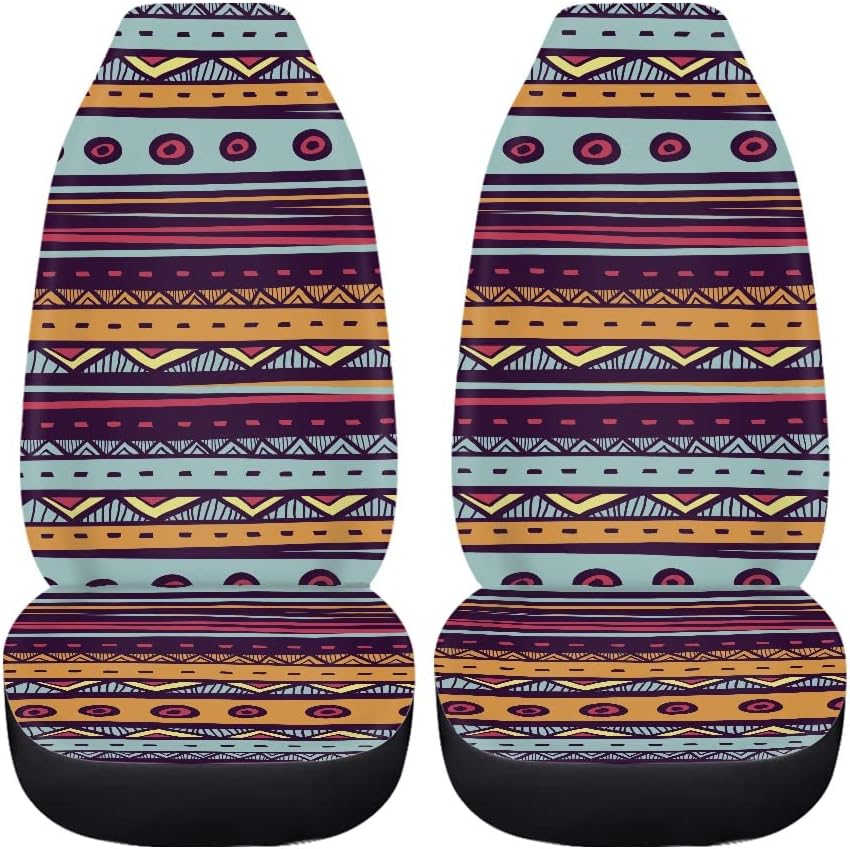 BIGCARJOB Flower Hummingbird Car Seat Cover Set for Front Seat Only,2 Pack Cherry Flower Birds Printed Auto Front Seat Protector Saddle Blanket for Women Girly Car Interior Accessories