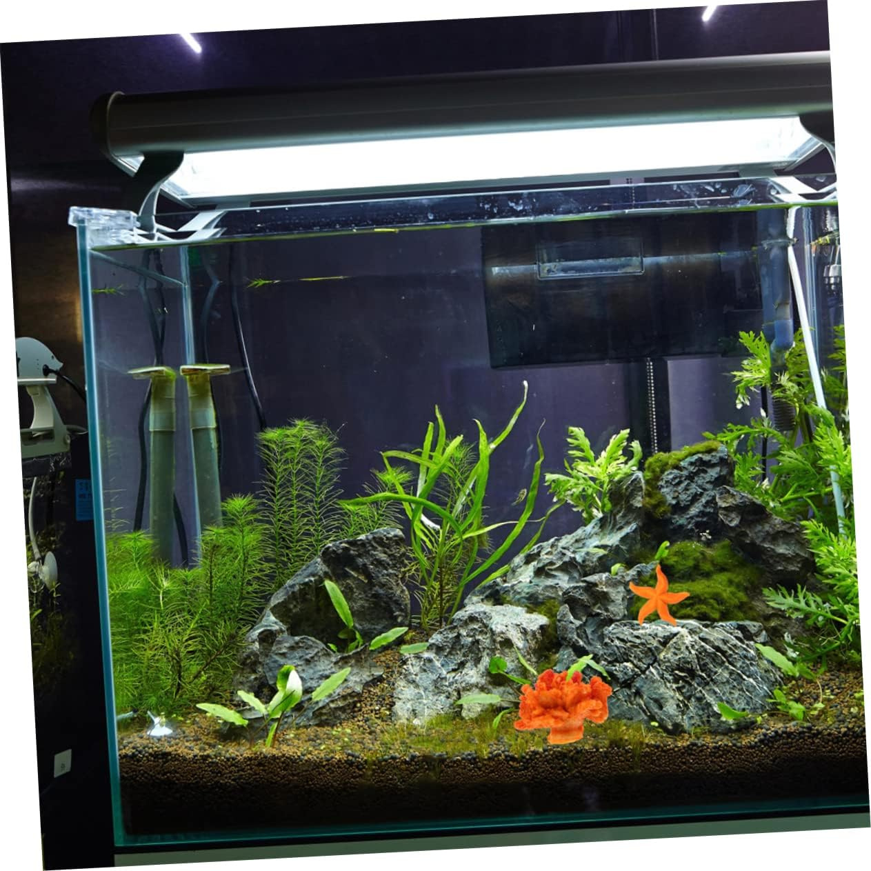 GANAZONO 4Pcs Artificial Coral for Aquarium Decoration Sea Star and Coral Ornaments Safe and Fish Tank Accessories Creative and Lightweight Decor for Fish Pets image number 2