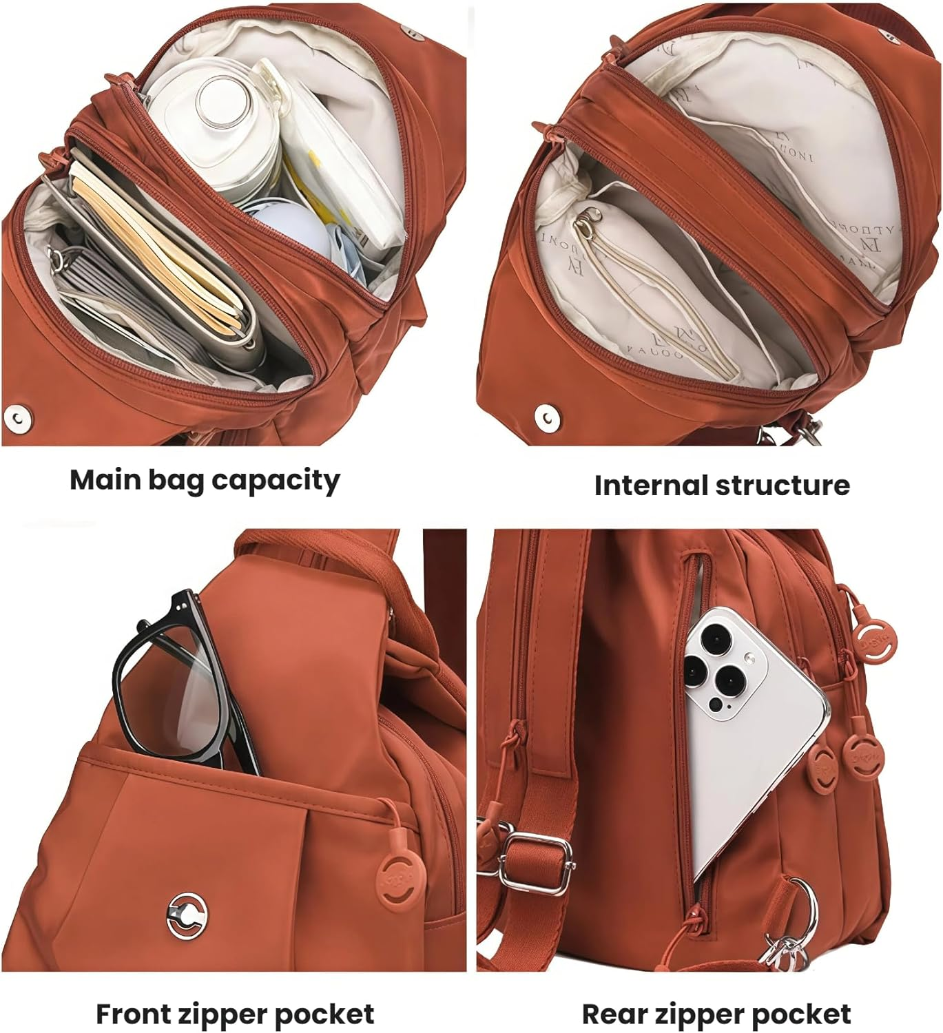 2026 Upgrade 3 in 1 Anti-Theft Travel Tote Bag - Waterproof Nylon Convertible Backpack Crossbody Bag for Women - Blue image number 2