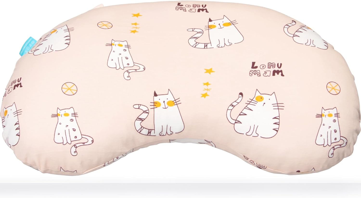 BYRIVER Kids Bed Pillow with Pillowcase for Home and Daycare, Playful Pink Kitten Child'S Pillow for Sleeping