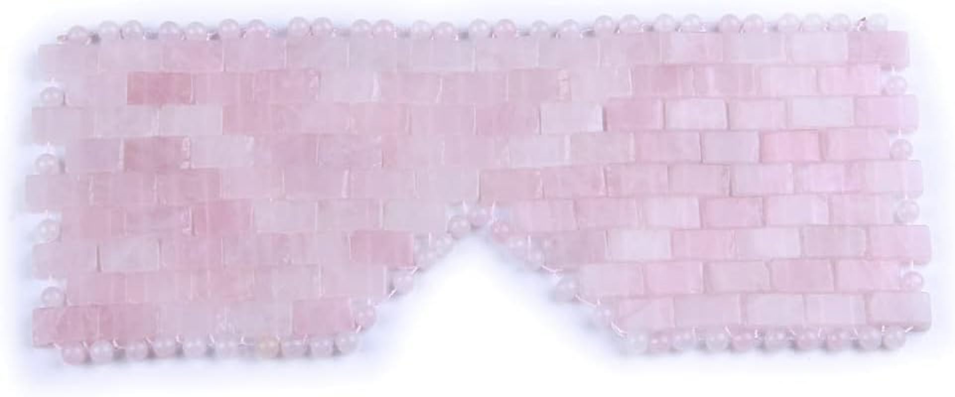 Rose Quartz Eye Mask, Natural Gemstone Jade Sleep Mask, Anti-Aging Hot or Cold Using Stone Eye Mask image number 4
