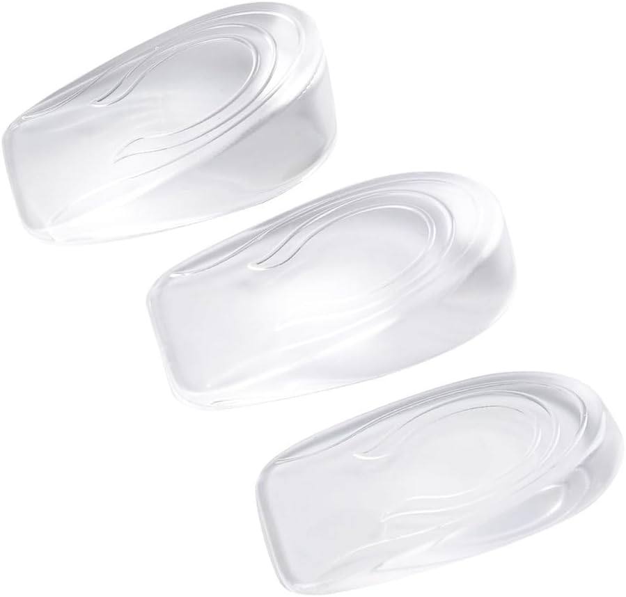 3 Pairs Heel Lift Inserts Invisible Heel Pads 1Cm/2Cm/3Cm Height Increase Gel Insoles for Women Comfortable and Resistant image number 4