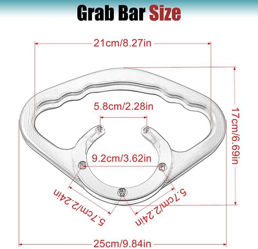 Motorcycle Accessories Passenger Hand Grip Fuel Tank Armrest for Yamaha R1 R6 R7 YZF-R25 YZF-R3 YZF1000 Safety Grab Bar (Black) image number 2