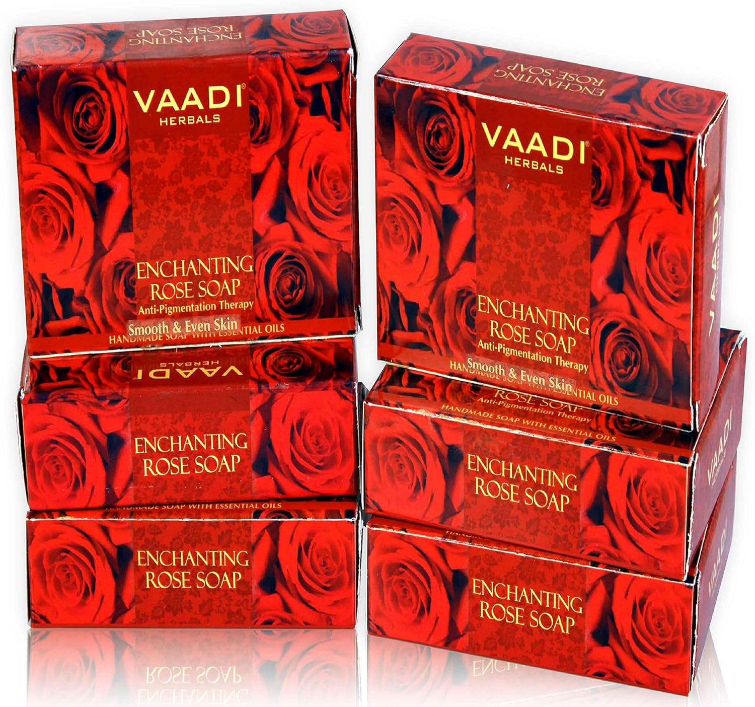 Elbow Foot Knee Scrub Soap (Bar Soap) with Almond and Walnut Scrub - Each 2.65 Oz - Pack of 6 (16 Oz) - Vaadi Herbals image number 4