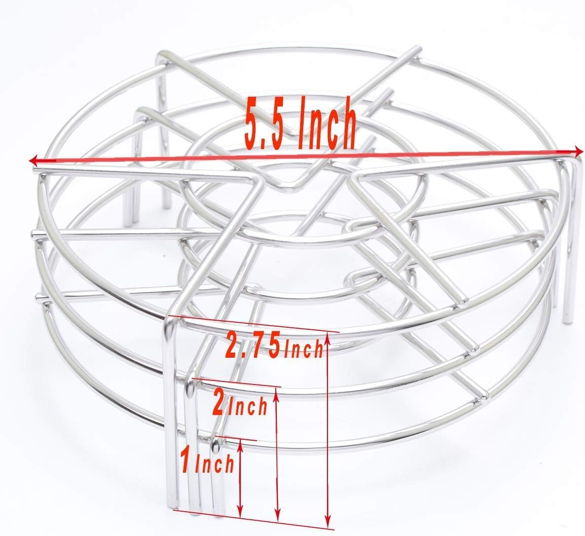 Steam Rack - 3Pcs 5.5Inch Stainless Steel Tall Trivets for Electric Pressure Cooker image number 5