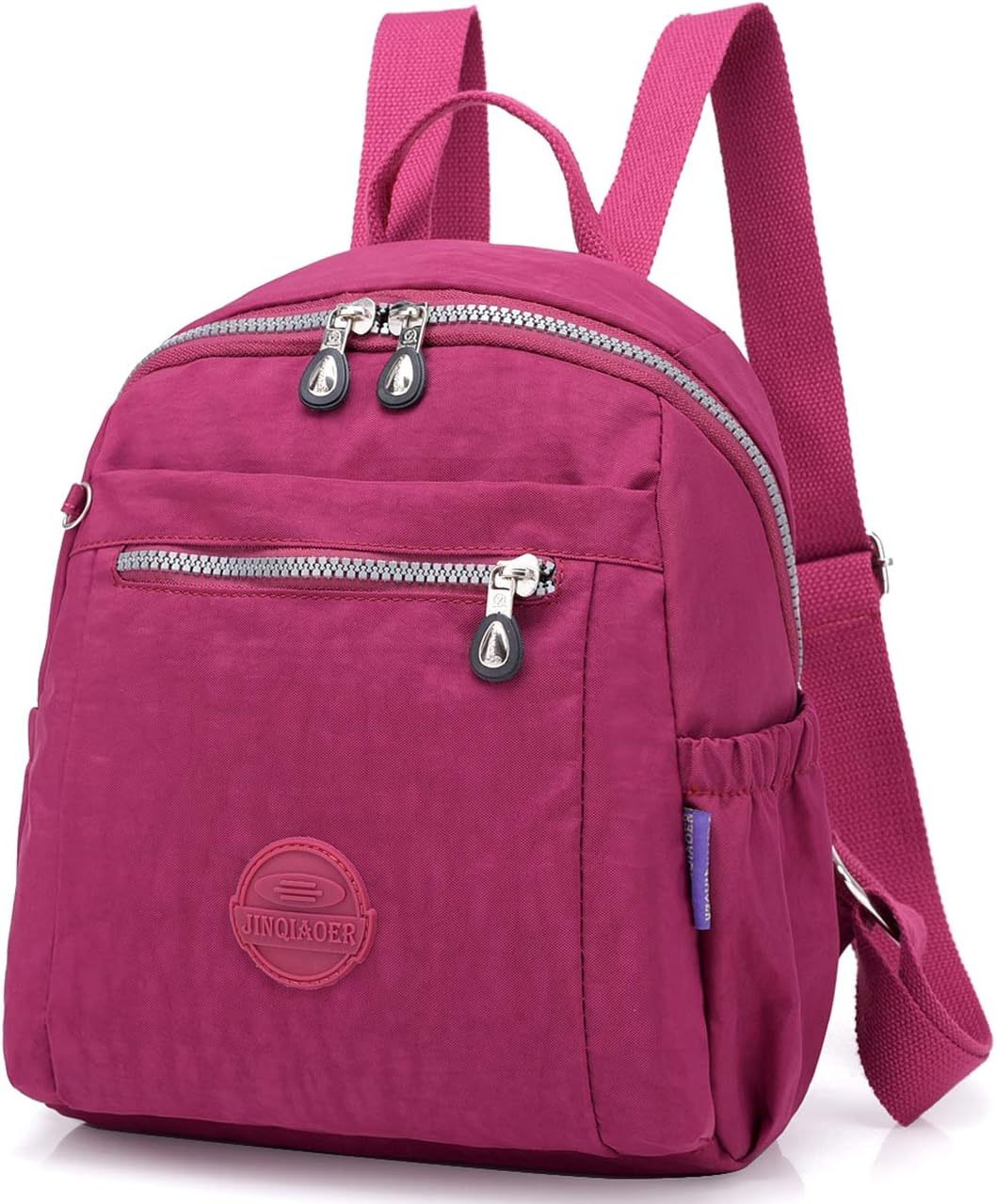 Tianhengyi Mini Women Nylon Backpack Purse Casual Lightweight Strong Small Packback Daypack for Girls Cycling Hiking Camping Travel Outdoor Disneyland (Maroon, Mini) image number 4