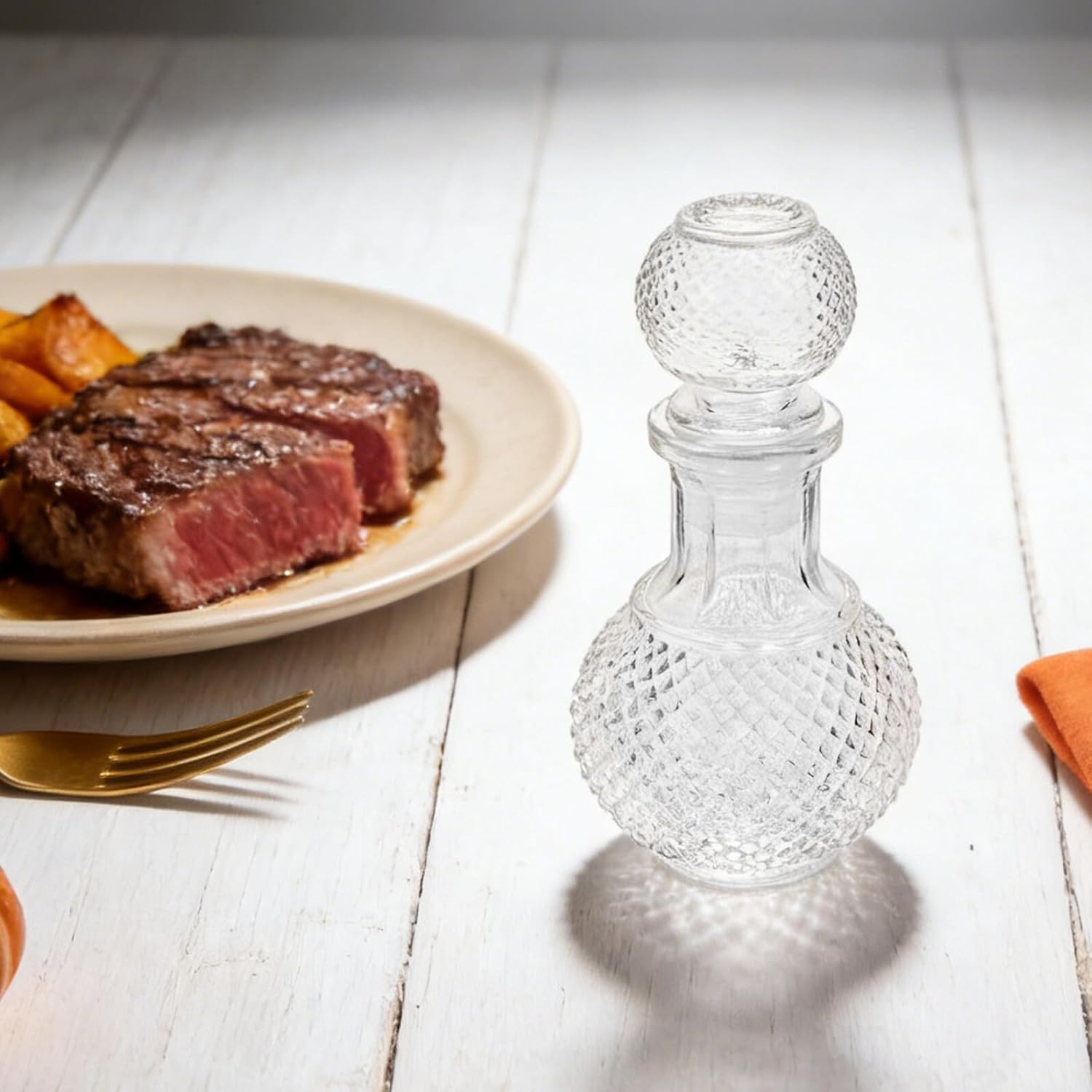 Gatuida Creative Thickened Glass Liquor Decanter 250Ml Earth-Shaped Wine Bottle for Whiskey and Cocktail Serving, Decorative Glass Liquor Dispenser for Home Bar Use image number 6