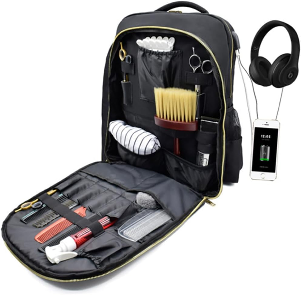 Baluue Hairdressing Bag Stylists Backpack Hair Salon Tool Bag Hairdresser Tool Organizer Polyester