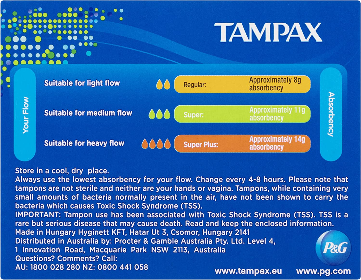 Tampax Super Tampons with Applicator 12 Pack image number 2