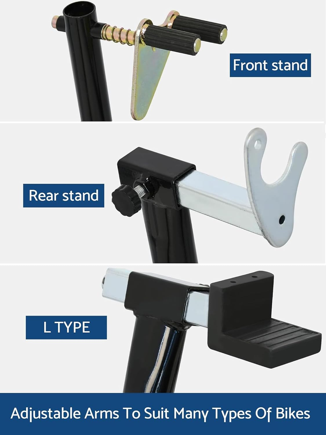 Advwin Motorcycle Stand Lift 500KG, Motorcycle Front Rear Combo Wheel Lift Stand U+L, Sport Bike Motorcycle Wheel Fork Stand with Adjustable Swing Arm Spool, Fits Most BMW Suzuki Yamaha Honda image number 1