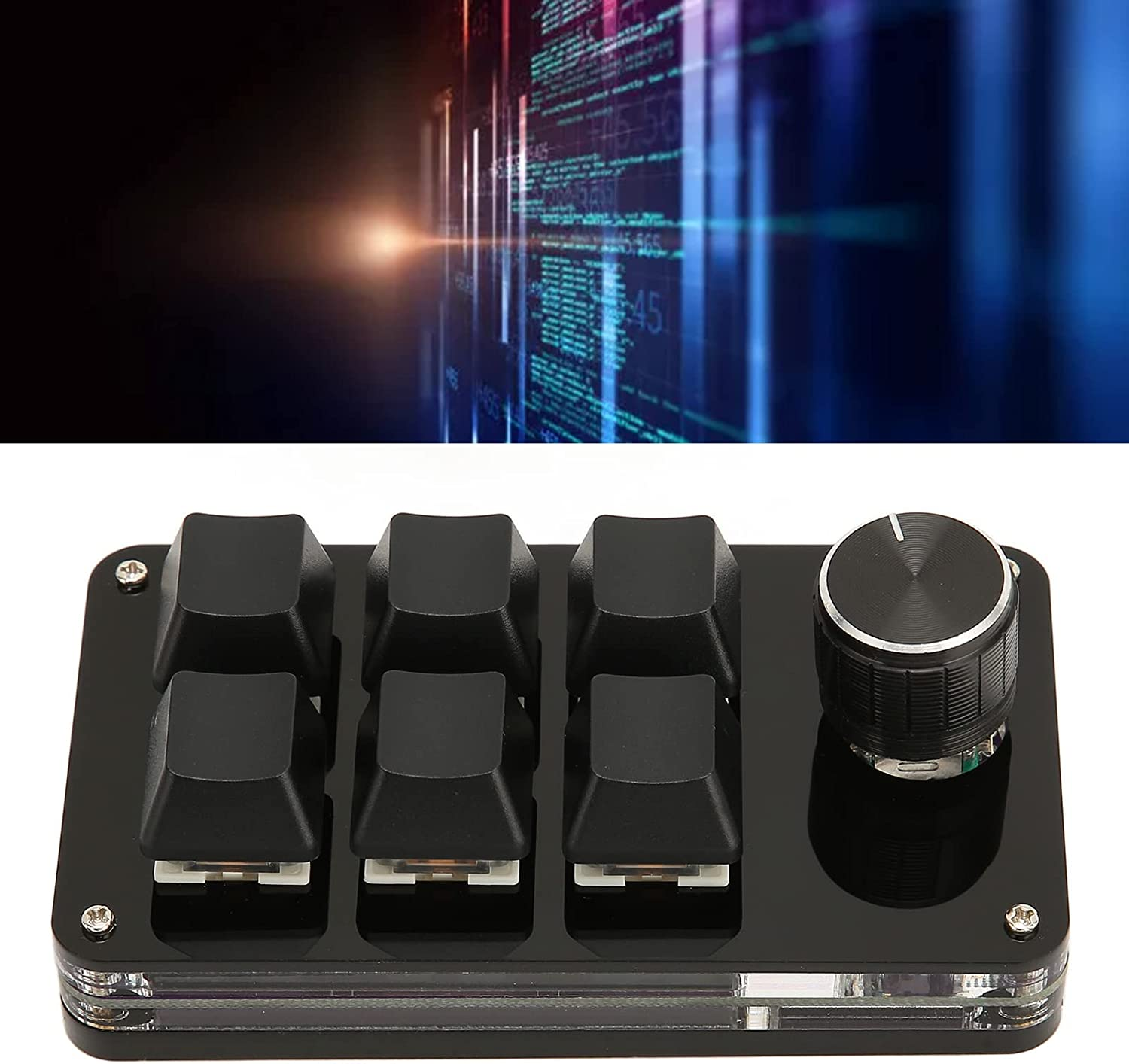 Mini USB 6 Key One Handed Mechanical Gaming Keypad, Programmable Keypad RGB Backlight, OSU Programming Macro Keys for Computer image number 2