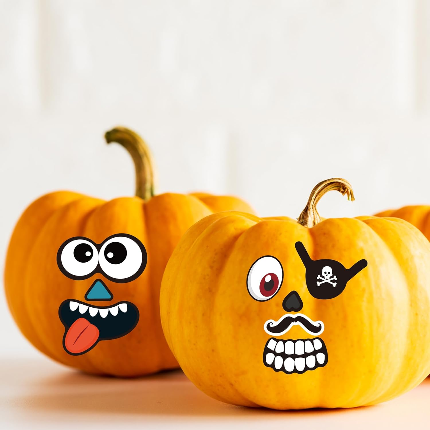 PQCLXUYA 30 Pack Halloween Pumpkin Decorating Stickers Make 60 Small Pumpkin Face Stickers for Halloween Kids Toddlers Party Favors Halloween Treats Stickers Gifts image number 2