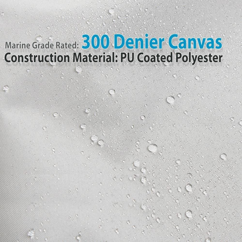 Pyle Waterproof Heavy Duty Jetski Cover - 139&rsquo;&rsquo; - 145&rsquo;&rsquo; Inch Mildew Resistant Watercraft Storage Cover with Adjustable Strap & Elastic Cord for Tight Custom Fit - Marine Grade Protection - PCVJS14 image number 1