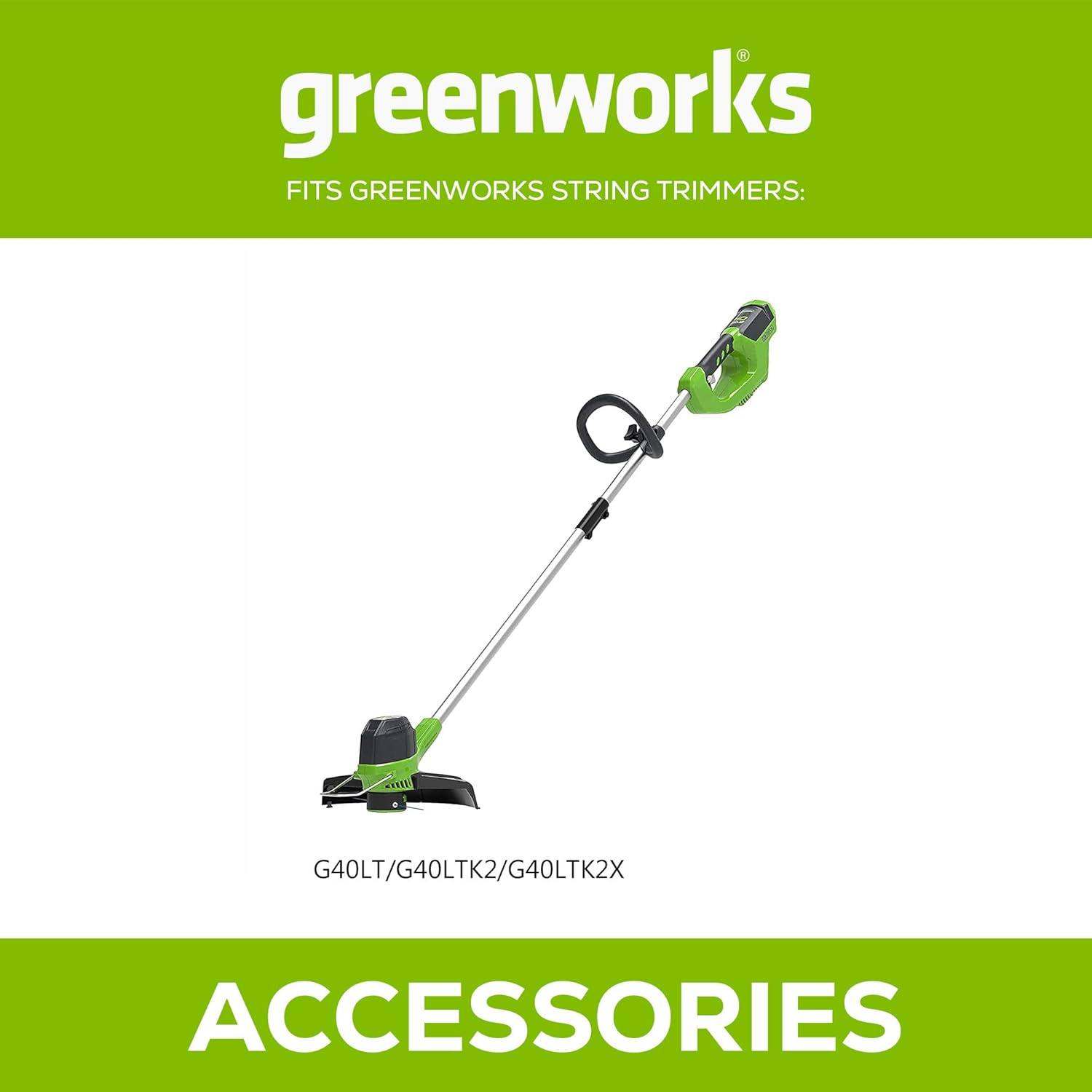 Greenworks Double Line Spool 1.65Mm String Diameter 4.8M Incl. 3Packs for Greenworks 40V Lawn Trimmers G40LT G40LTK2 G40Ltk2X image number 1