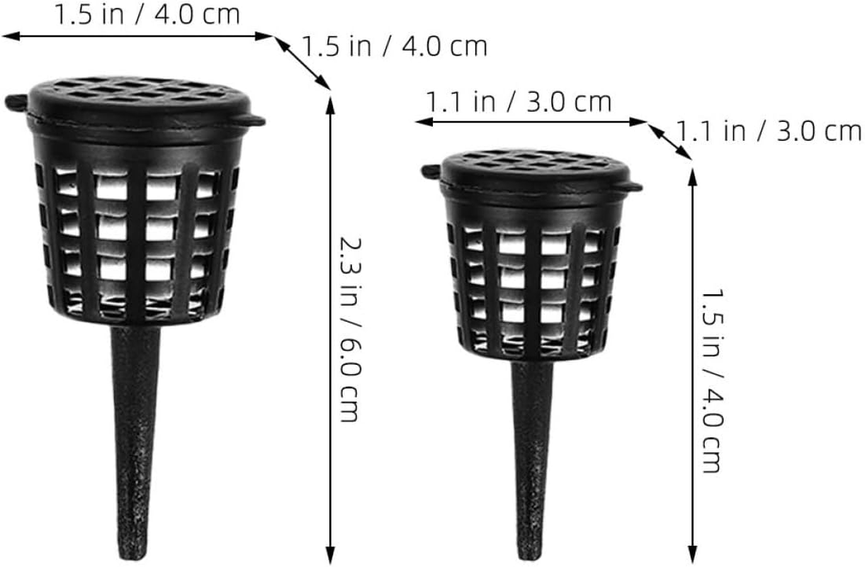 Kisangel 10Pcs Plastic Bonsai Fertilizer Boxes with Lids, Large and Small Gardening Fertilizer Containers for Slow Release Manuring, Orchid and Mini Planting Basket Set for Home Balcony image number 1