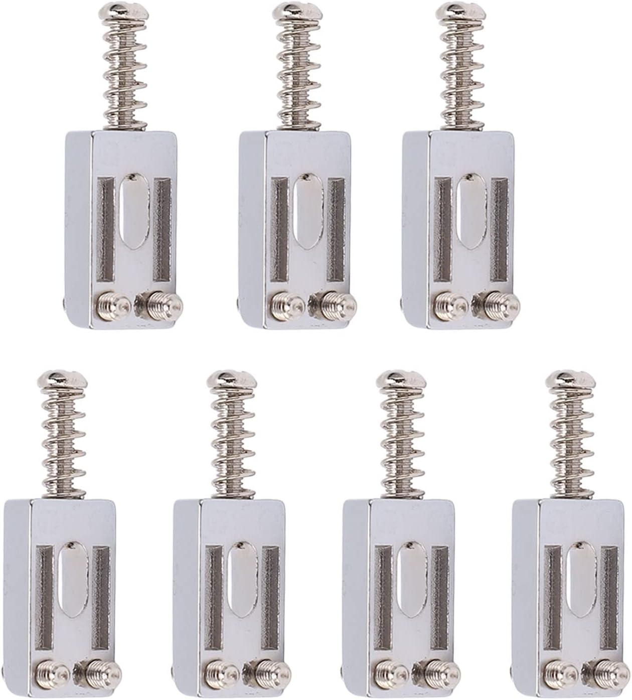 Generic 7 Pcs Electric Guitar Bridge Saddle, Metal Roller String Saddle for Musical Instrument, with Good Strength and Long Service Life, Easy to Install and Carry, Fine Processed image number 2