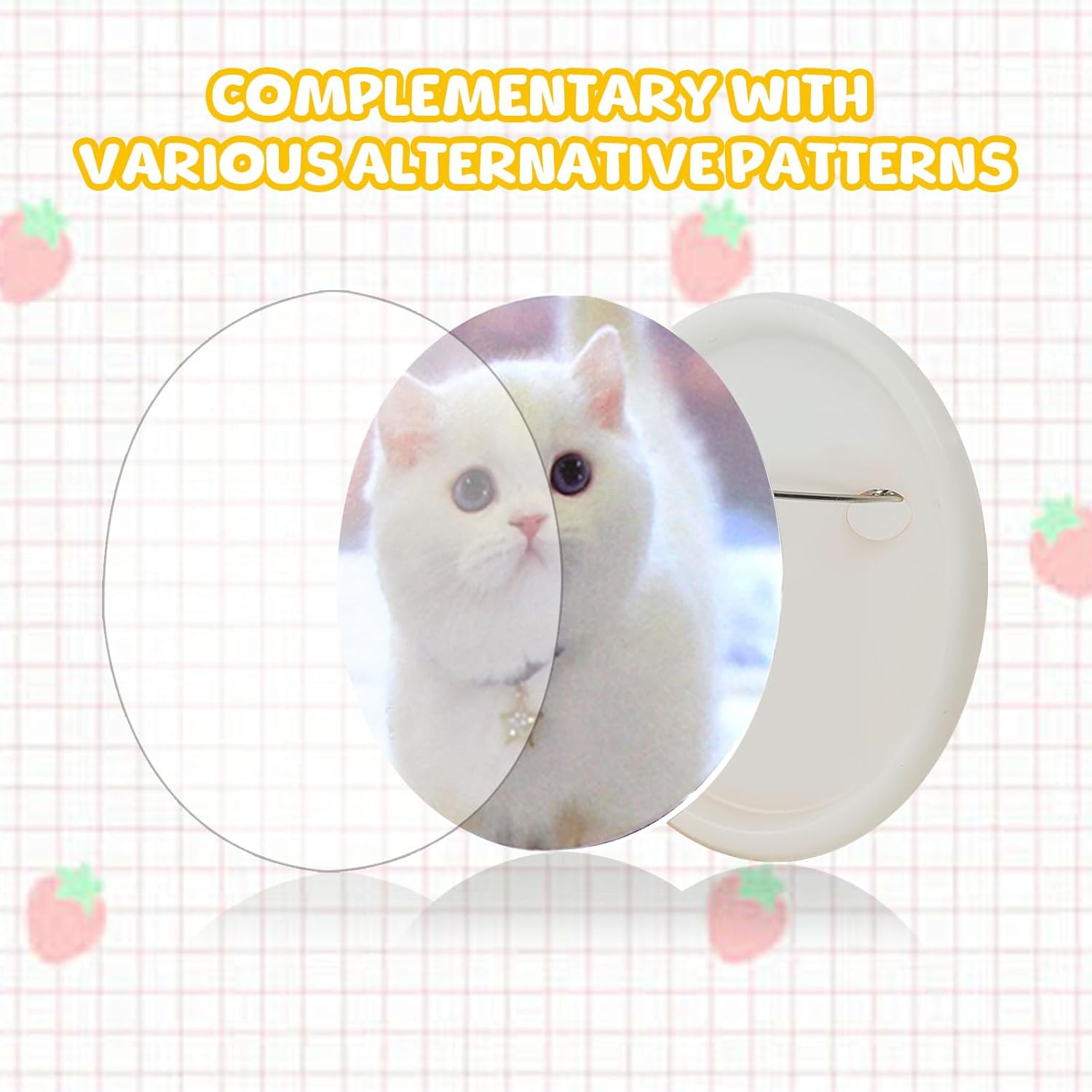 TOWEBOORY Button Maker Machine, 2.71Inch DIY Button Press Machine with Button Maker Supplies Pin Badge Maker Machine Circle Cutter for DIY Children School Projects and Party image number 3