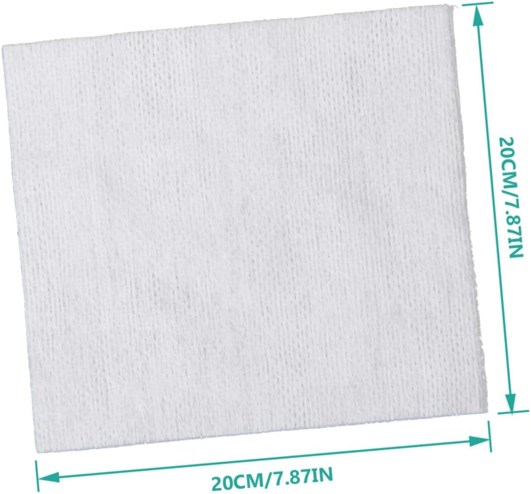 100Pcs 10X10Cm Makeup Remover Pads Non-Woven Gentle Face Cleansing Pads for Deep Pore Cleaning Portable and Soft Facial Wipes 10.00X10.00X0.10CM White image number 1