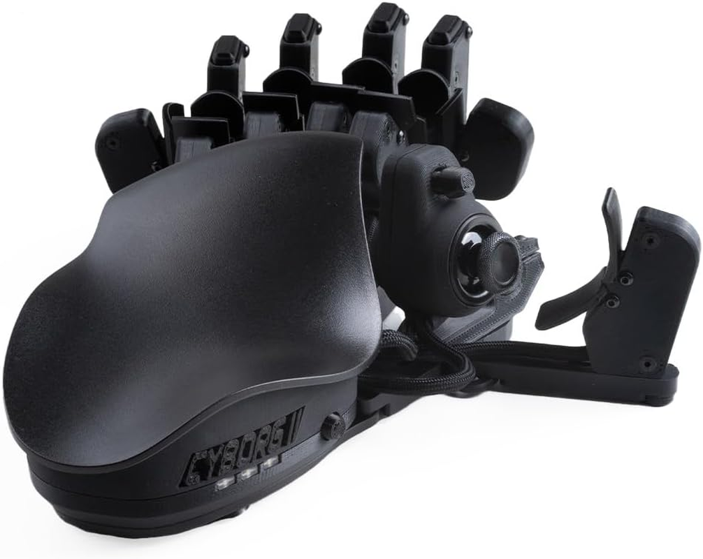 AZERON Gaming Keypad, Programmable One Handed Gaming Keyboard, with Hall Effect Analog Thumbstick and 30 Programmable Keys, 3D Printed Customized Keypad, for Righties (Black, Cyborg Ll)