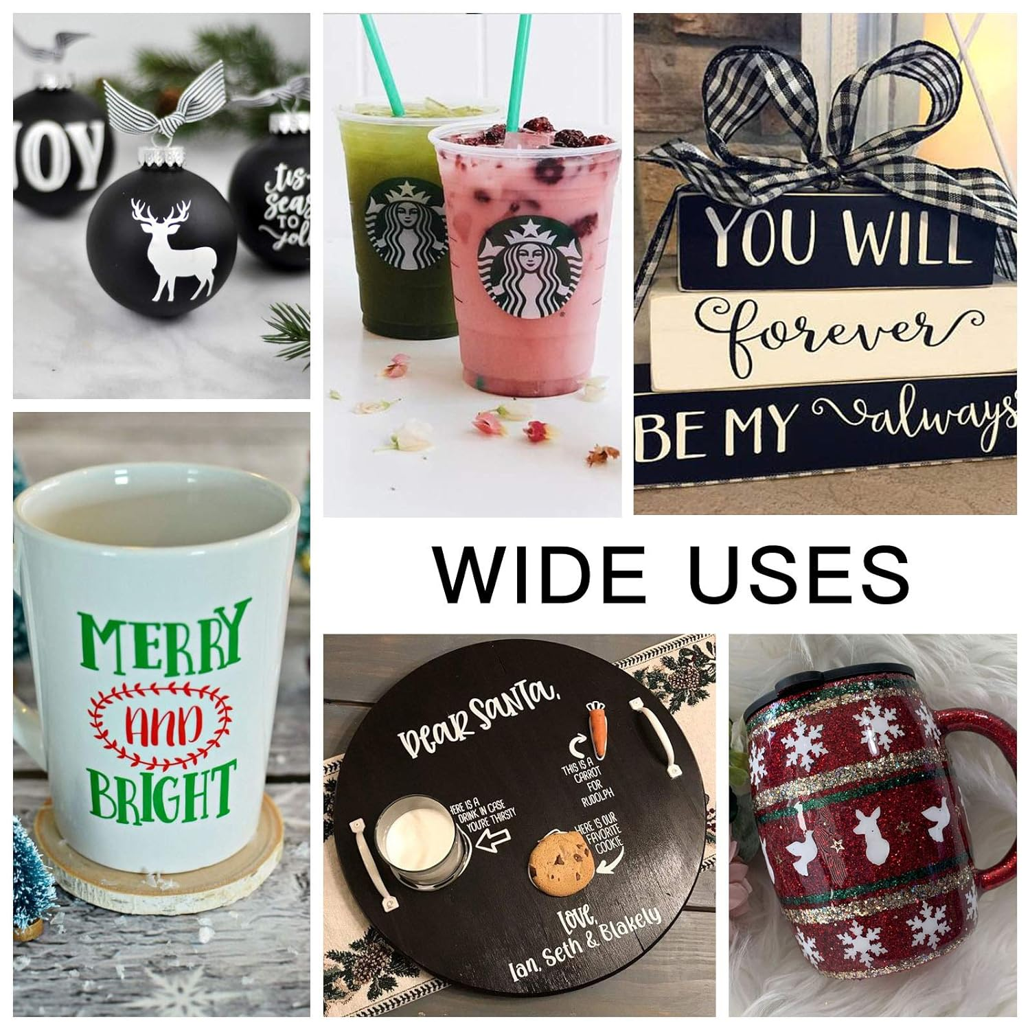 YRYM HT Black Permanent Vinyl &ndash; Adhesive Vinyl Rolls &ndash; 12&rdquo;X10Ft Black Vinyl Glossy for Cricut & Silhouette Cameo, Craft and Decals Cutters