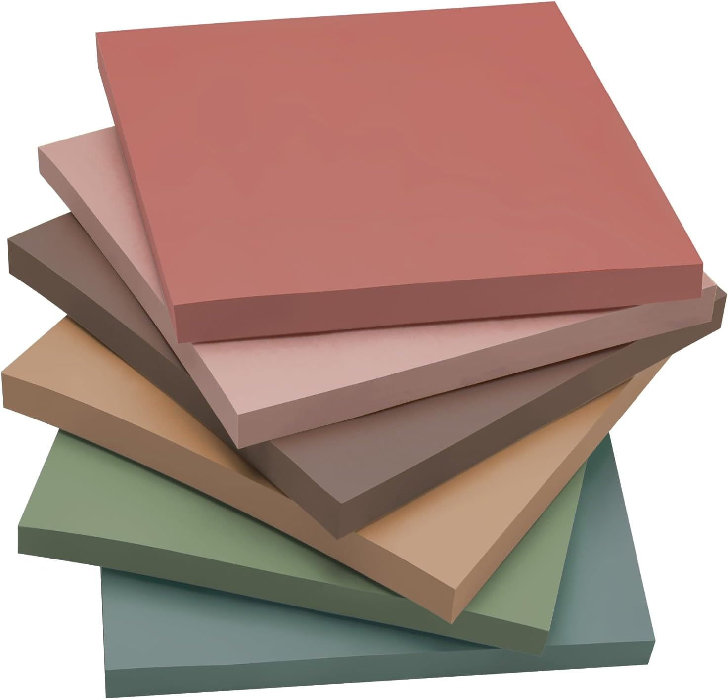 Rorupopo Bulk Sticky Notes, Morandi Colors Self-Stick Aesthetic, Colorful, 3&rdquo;X3&rdquo;, 12 Pads/Pack 50 Sheets/Pad Total 600 Sheets,Easy to Post for Home,School,Office, Notebook-Style 5