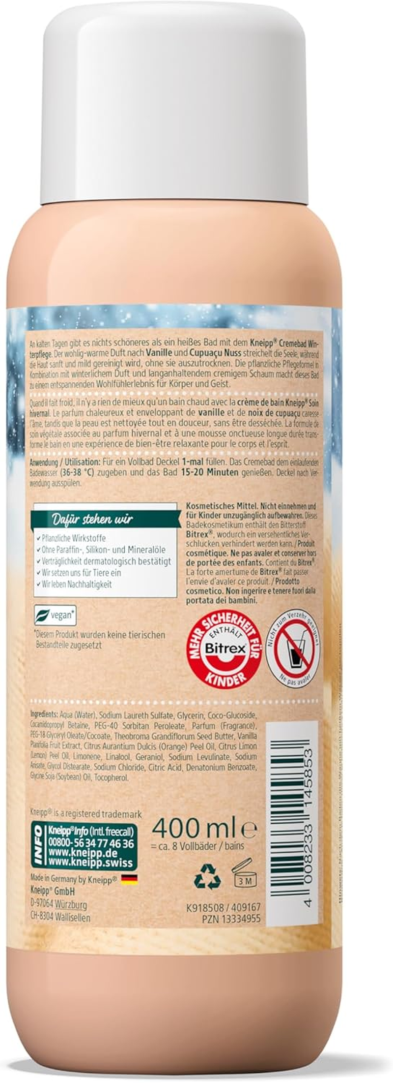 Kneipp Creme Bath Winter Care (1 X 400 Ml) image number 1