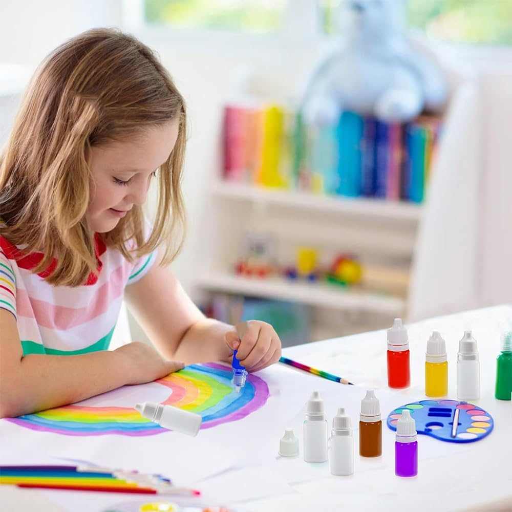 Lymizhuo 18Pcs 10Ml/0.34Oz Plastic Dropper Bottles with Labels &ndash; Portable Squeeze Bottles for Essential Oils, Liquids & Travel image number 5