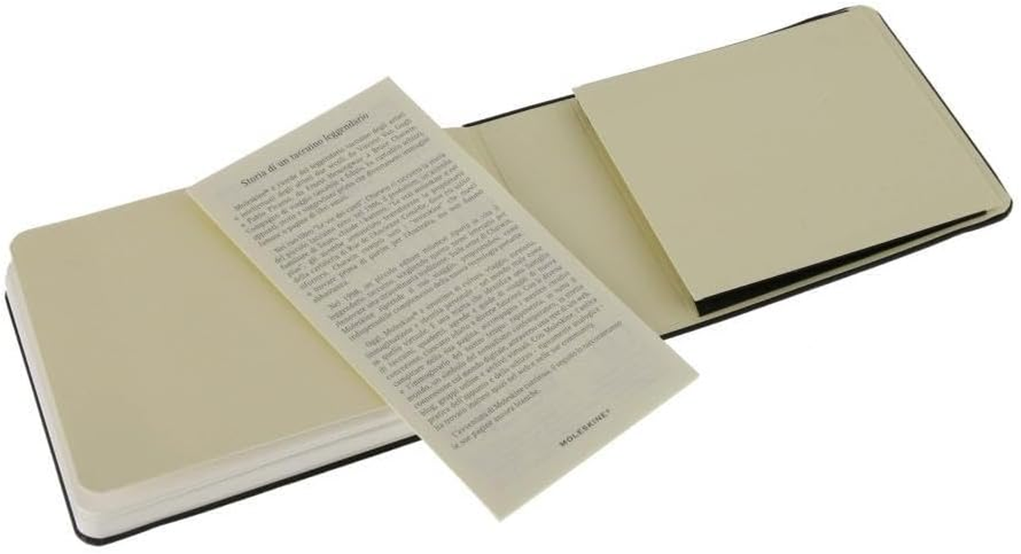 Moleskine Watercolour Hard Cover Notebook - Plain - Pocket - Black, (MM803)