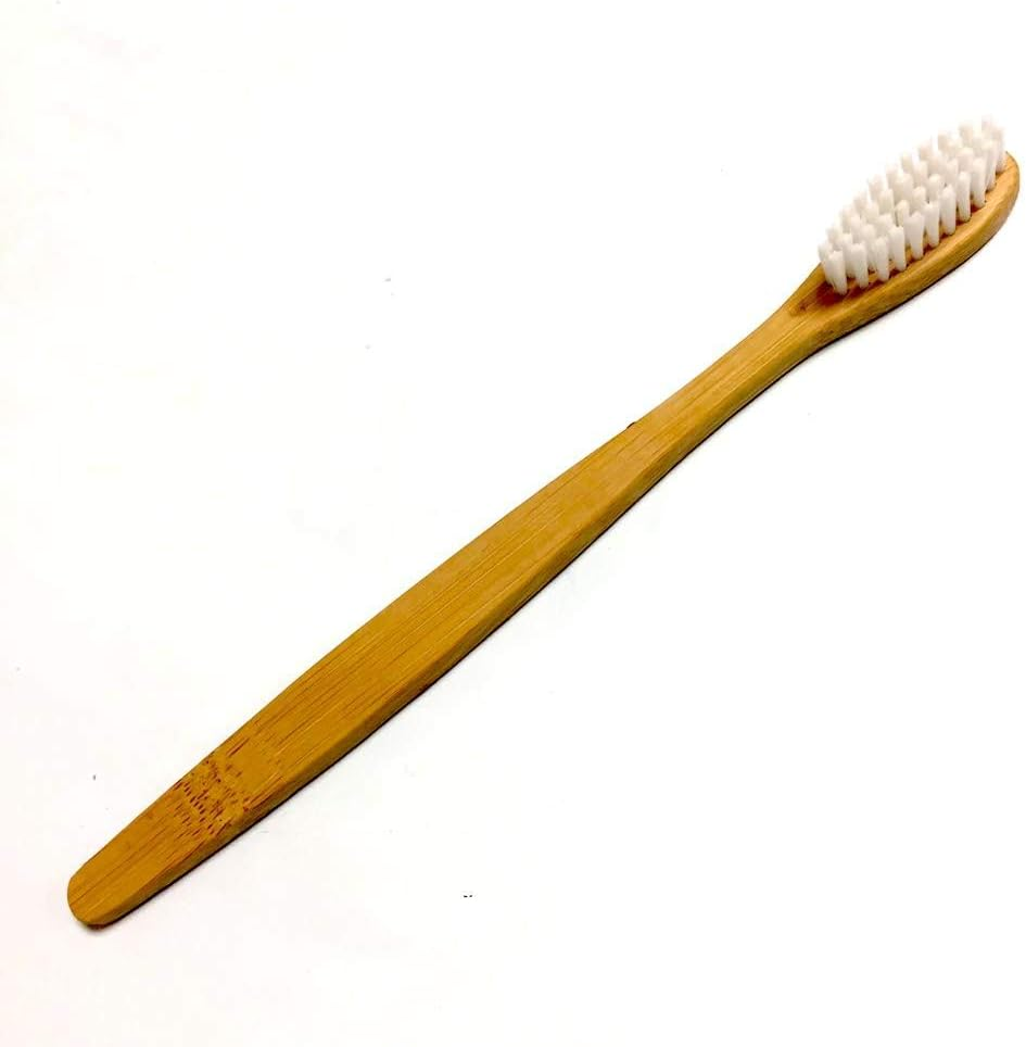 Eco-Friendly Natural Bamboo Toothbrush - Organic, BPA Free and Durable with Ergonomic Handle (4-Pack: Hard Nylon Bristles) image number 6