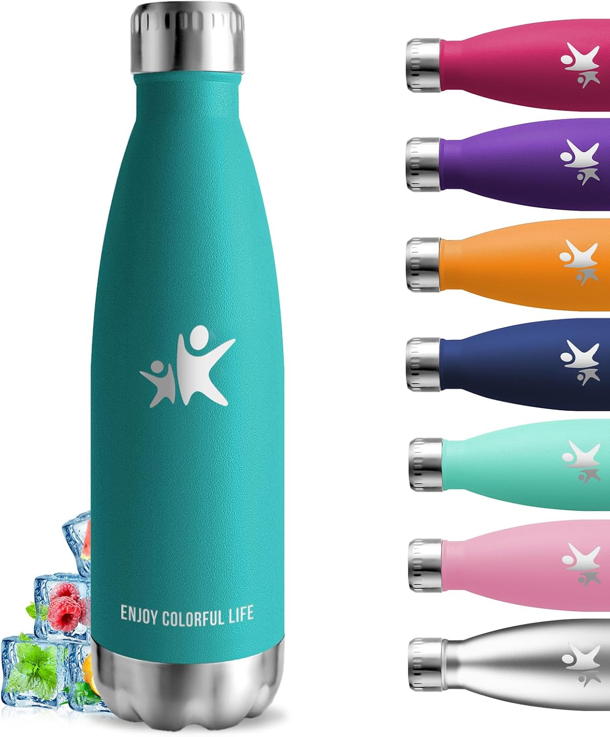 Stainless Steel Drinking Bottle, 750 Ml, Bpa-Free, Insulated Flask, Double-Walled, Leak-Proof, with Screw Cap, Girls' Water Bottle for School, Sports, Camping