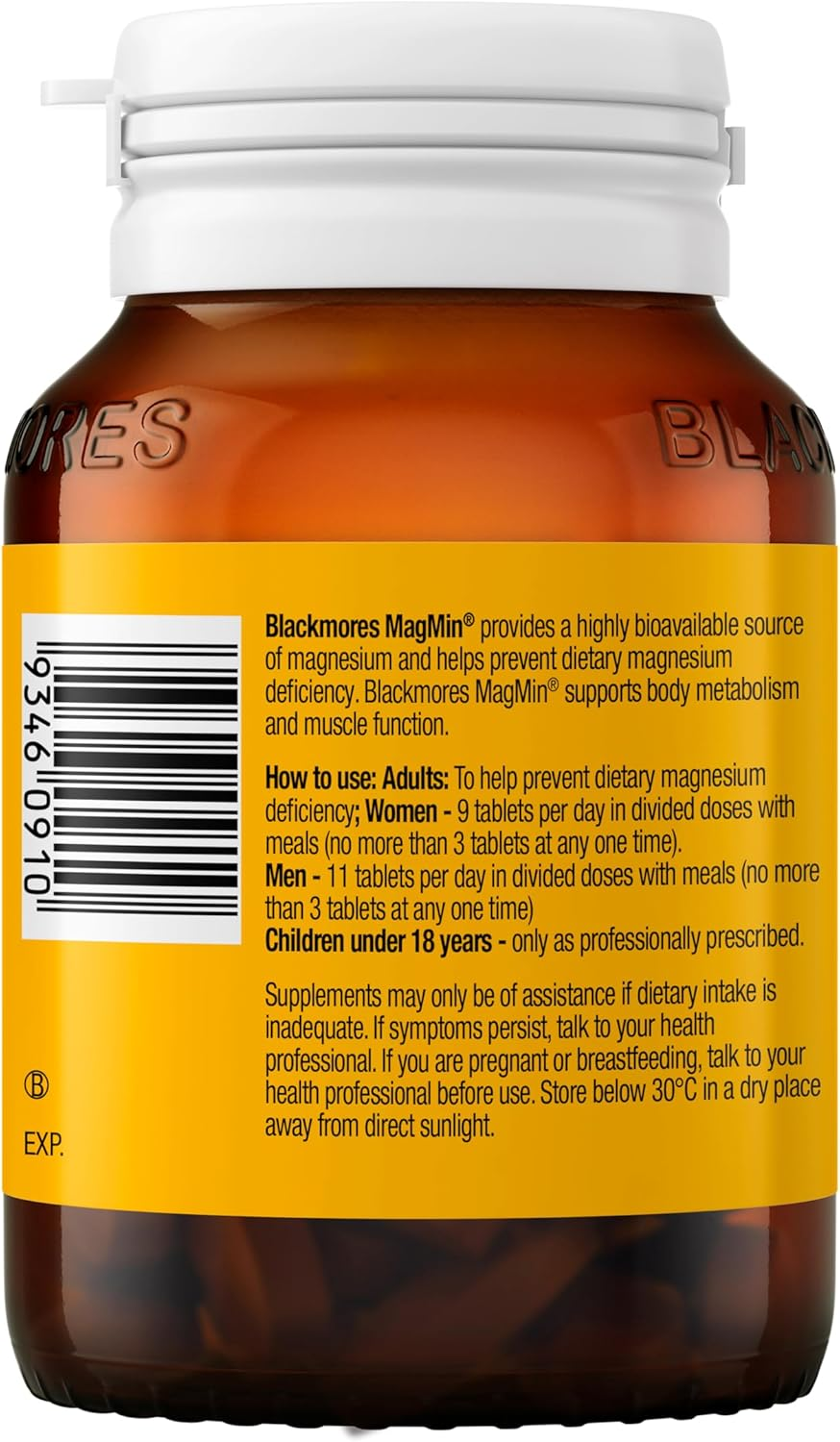 Blackmores Magmin | Supports Bone Health, Muscle Function & Healthy Teeth | 100 Tablets