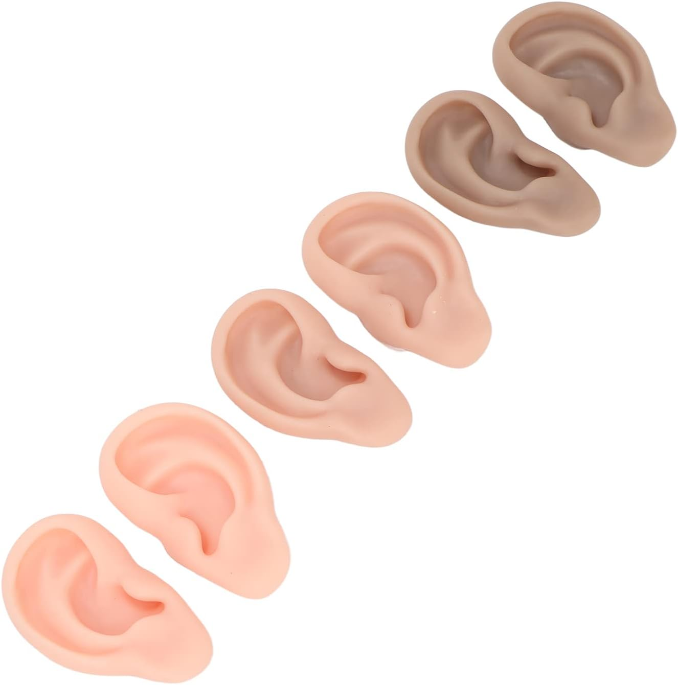 Artificial Ear Model, Easy Silicone Flexible 3 Pairs Ear Model for Home image number 6