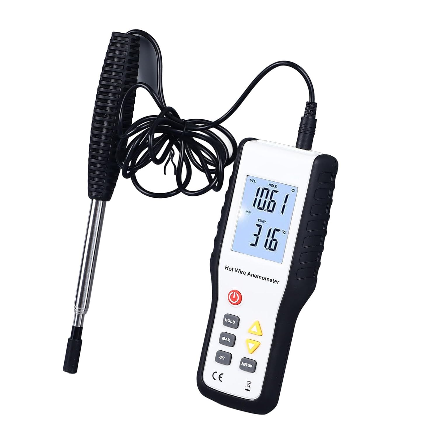 Domary LCD Display High Sensitivity Handheld Wind Speed Meter Air Volume Measure for Environmental Applications image number 1