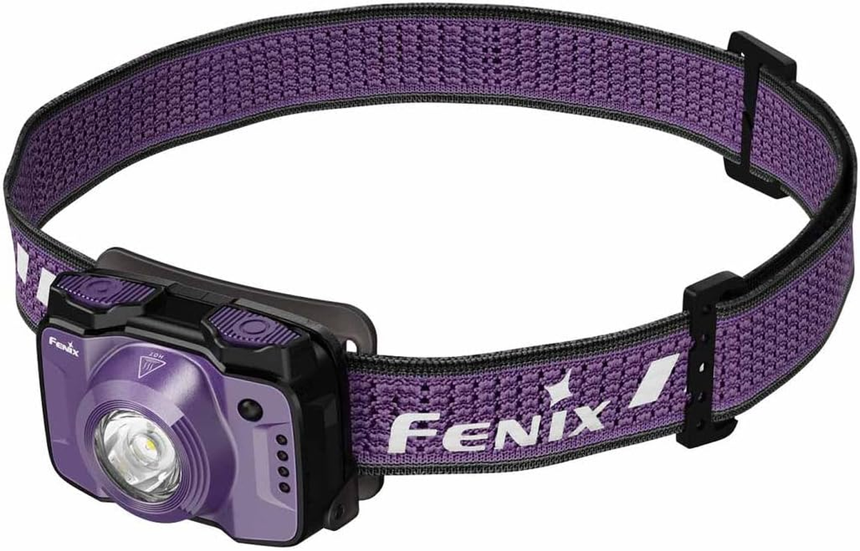 FENIX HL12R V2.0 Rechargeable Headlamp - Aluminum LED Red Light - 500 Lumens & Four Bright Levels - USB Type-C Charging & 112 Hrs Working - Security Torch for Camping, Hiking & Outdoor Adventures Gray