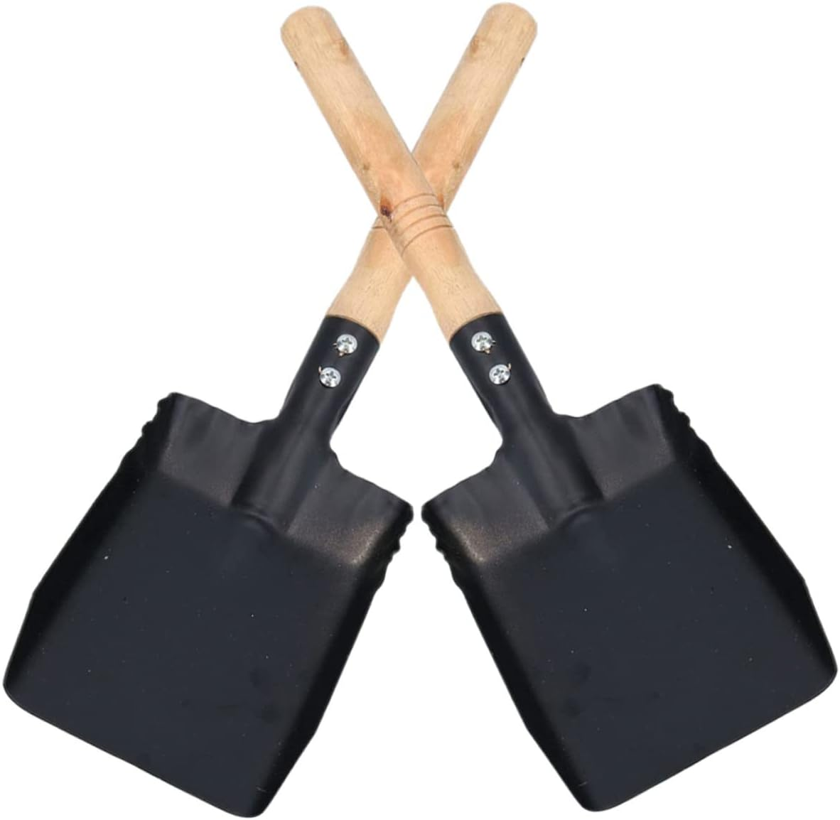 2Pcs Garden Shovel and Outdoor Soil Shovel Set Wooden Handle for Gardening Planting and Soil Digging Sturdy Tools for Weed Removal and Waste Cleaning image number 2