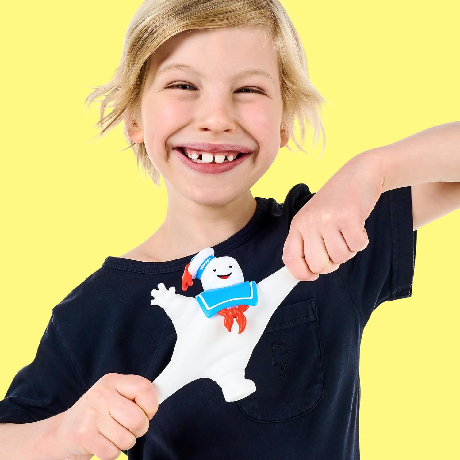 Heroes of Goo Jit Zu Ghostbusters Squishy Stay Puft Figure |Unique Goo Filling | Stretches up to 3X Its Size | Stretch, Twist and Watch It Return to Its Original Size and Shape image number 3