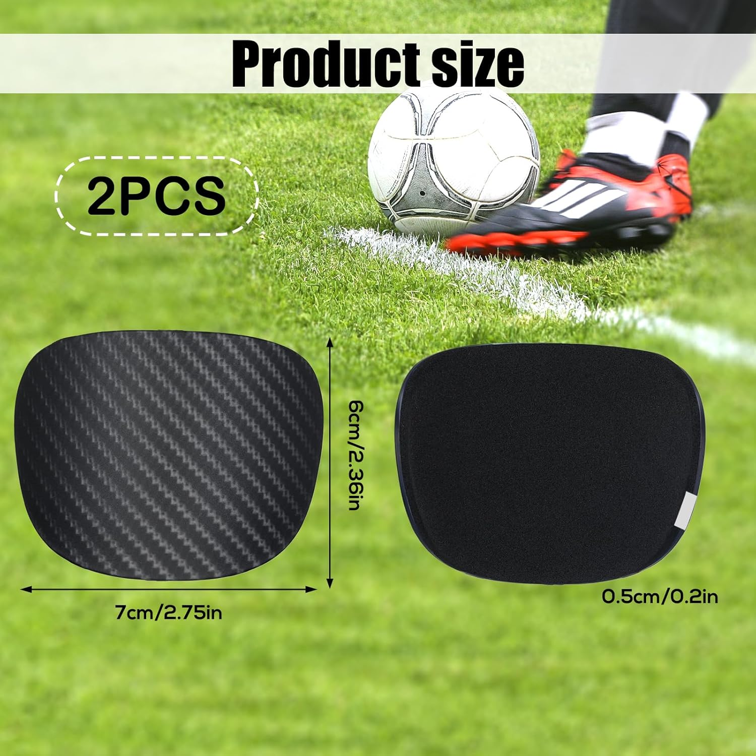 2Pcs Mini Soccer Shin Guards, 2.75X2.36 Inch Extra Small Football Shin Pads Youth & Adults Protective Equipment for Boys Girls Kids Women Men (Dark Grey)